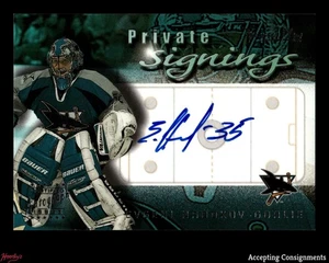 2000-01 Topps Premier Plus Private Signings #PSEN Evgeni Nabokov AUTO - Picture 1 of 2