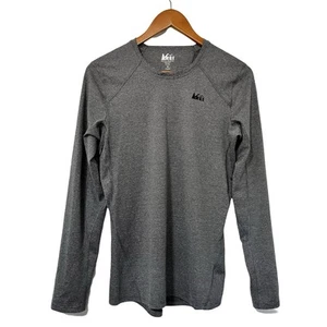 REI Co-op Midweight Stripe Base Layer Top Gr. M grau Outdoor Wandern Damen - Bild 1 von 6