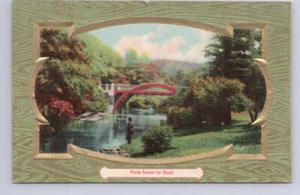Parkszene von Busch, antike geprägte Postkarte von 1911 - Bild 1 von 2