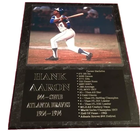 Hank Aaron Atlanta Braves  plaque - New Lower Pricing!! Cover