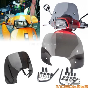 Smoke Windshield w/Bracket For Vespa Sprint 150 Flyscreen Windscreen 13-20 2017 - Bild 1 von 9