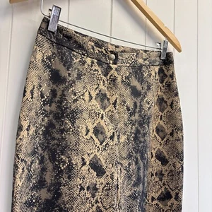 Vintage Joe Benbasset Flare Pants Women Size 5 Stretchy Snakeskin Print Mob Wife - Picture 1 of 10
