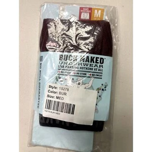 Calzoncillos boxer cortos Buck Naked para hombre borgoña de secado rápido rendimiento - M - Imagen 1 de 3