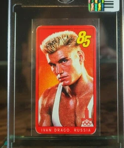 Rocky movie memorabilia Stallone Ivan Drago Rocky IV 1985 Boxing card SEALED - Picture 1 of 10