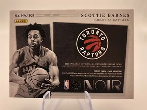 2021-22 Panini Noir Scottie Barnes New Wave Jerseys Patch RC Rookie 36/99 - Picture 1 of 2