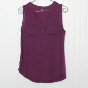 Top Loft Viola Senza Maniche Tasche Vannotto Rayon Cotone Medium - Foto 1 di 9