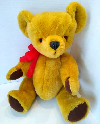 Oso de peluche articulado de lana británica bronceado juguetes de juego infantil Dean's de colección con peluche Growler Foto 1 de 4