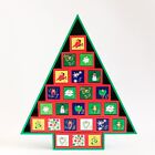 Advent Calendar Kurt Adler Wood Christmas Tree Mini Wood Ornaments Holiday Fun