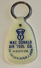 Keychain Mac Donald Air Tool Co Hackensack NJ Vintage Plastic Old