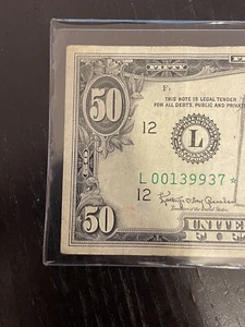 1963 A $50 Bill Star Replacement Note San Francisco Vintage Currency Make Offer! - Picture 1 of 9