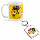 Mug & Square Keyring Set - Canary Islands Travel Holiday Stamp  #7124