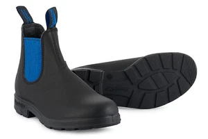 Blundstone Women Style 515 Australian Chelsea Classic Leather Boots Black / Blue - Picture 1 of 5