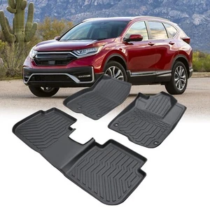 Car Floor Mats for 2023 Honda CRV Hybrid Black All-Weather TPE Rubber Car Mats - Picture 1 of 10