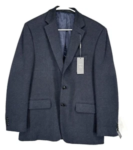 MICHAEL KORS Sport Coat Size 40S Navy Herringbone Regular Fit Stretch NWOT FLAW - Picture 1 of 10