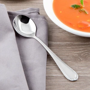 Reed & Barton Berkshire Matte 18/10 S/S Bouillon Spoon 6 1/8" Free Ship USA - Picture 1 of 1