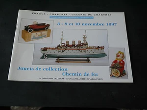 CATALOGUE JOUETS ANCIENS GALERIE DE CHARTRES VENTES 8-9-10 NOVEMBRE 1997 - Imagen 1 de 1