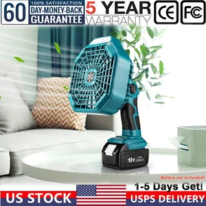 Portable Fan For Makita 18V Li-ion Battery Cordless Jobsite Fan Outdoor Tool NEW - Picture 1 of 7