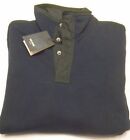 Sweat-shirt à demi-bouton Jack Spade coton mélangé neuf avec étiquettes petit 148 $ marine