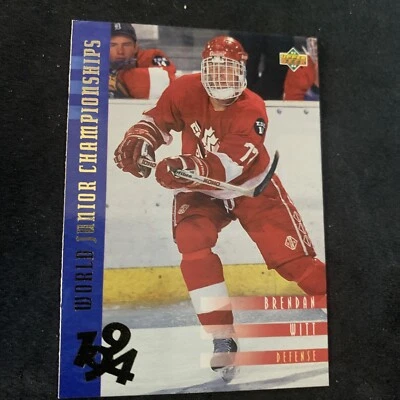 1993-94 Upper Deck Brendan Witt #544 Canada Rookie World Junior Championships - Image 1 of 2