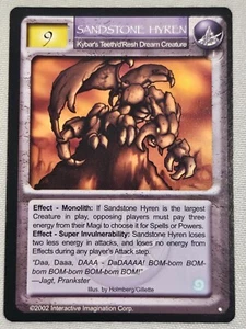 Magi Nation Duel - SANDSTONE HYREN Rare Kybar's Teeth Dream Creature 2002 1st Ed - Bild 1 von 6