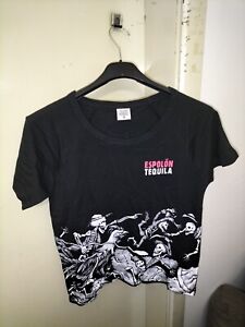 T-Shirt Manches Courtes De Femme Fille Publicité Tequila El Espolon Taille S