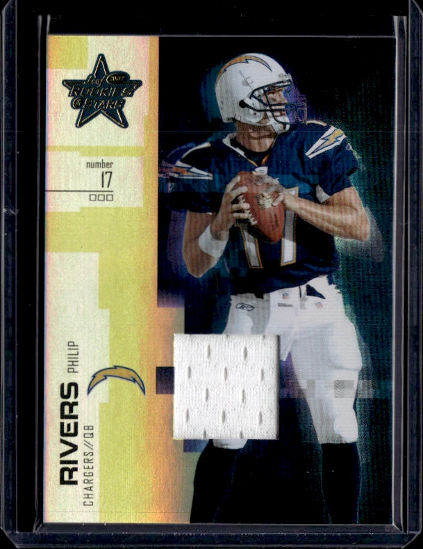 2007 Leaf Rookies & Stars Philip Rivers #98 Yellow Materials Jersey Match #17/50 - Image 1 of 2