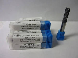 10pcs 5/16" Carbide End Mills Tialn Coated 35/38 Varialble Helix 4 Flt S/E --new - Picture 1 of 2