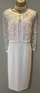 GINA BACCONI PINK MOTHER OF BRIDE OCCASION DRESS JACKET SIZE 16 - Picture 1 of 10