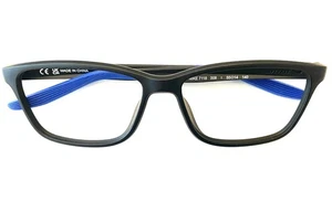 Nike Brille 7118 008 Schwarz Blau Eckig 55-14 140 - Bild 1 von 3