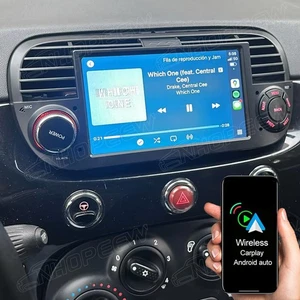 2+64GB Android 15 Apple Carplay Autoradio GPS Navi WiFi Für Fiat 500 2007-2015 - Bild 1 von 18