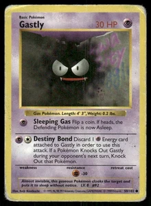 Pokemon Tcg Gastly [Shadowless] #50 Pokemon Base Set HP - Picture 1 of 2