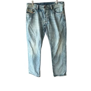 Jeans Diesel Larkee Para Hombre Talla 36x32 Denim Azul Algodón Botón Mosca Medidas 35X33 - Imagen 1 de 12