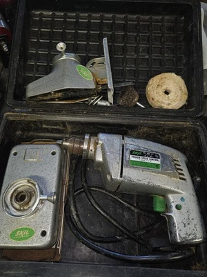 Vintage Skill Power Tool Drill Kit Model 501 with Jig Saw & Sander Attachments - Image 1 of 4