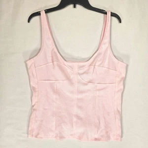 Universal Thread Corset Tank Top Womens Large Ribbed Stretch Light Pink - Picture 1 of 10