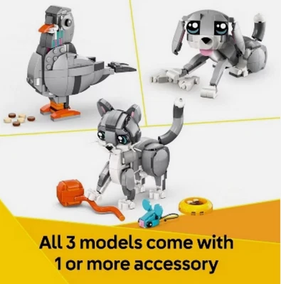 ​​LEGO Creator Juguete de Construcción 3 en 1 - Gato/Perro/Paloma (31163)​ Foto 1 de 4