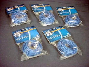 Leviton 52455-15B Blue Cat5 15ft Ethernet Cable Data Patch Cords Network 5-Pack - Picture 1 of 5
