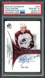 2019 SP Authentic Cale Makar Rookie Auto 09' Retro Future Watch /399 PSA 10 - Picture 1 of 2