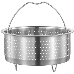 Edelstahl Dampfgarkorb für Metall Dampfgareinsatz Dampfgargestell mit Ha... - Bild 1 von 9