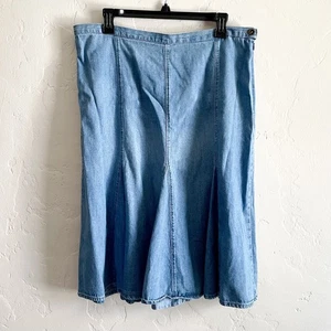 Vintage 90er y2k JM Collection Größe 10 Jeansrock - Fit & Flare 100 % Baumwolle Knie - Bild 1 von 7