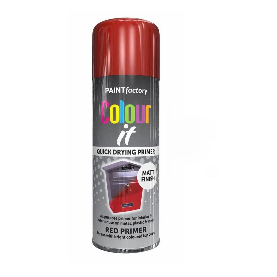 Red Primer Spray Paint Aerosol Auto Car Lacquer Wood Metal 400ml - Image 1 of 1