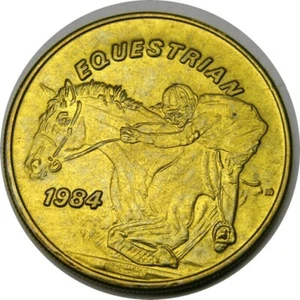 elf 1984 Olympics Bus Token  Equestrian Horse - Picture 1 of 1
