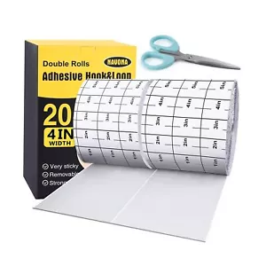 20ft x 4 Inch Heavy Duty Adhesive Hook and Loop Tape, Carpet Anti Slip Rug Gr... - Picture 1 of 7