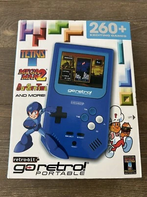 Retro-Bit Go Retro! Portable Game Console BLUE Open Box - Image 1 of 4
