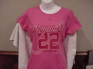 CUTE Atlanta Braves Jason Heyward Women's Md Pink Majestic Jersey T-Shirt, NEW!! - Picture 1 of 1