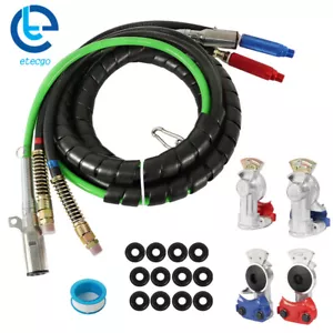 12Ft 3-in-1 Wrap Set Air Line Hose Assemblies Fit For Semi Truck Tractor Trailer - Picture 1 of 8