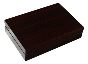 Defects Gloss Wooden Cufflink Display Box Ring Tie Clip Storage Case Organizer - Foto 1 di 6