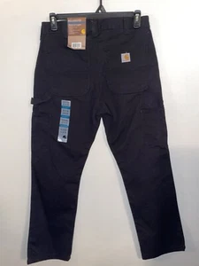 Carhartt NWT Men’s Utility Pants Black Relaxed Fit Straight Leg Size 34x29.5 - Picture 1 of 8