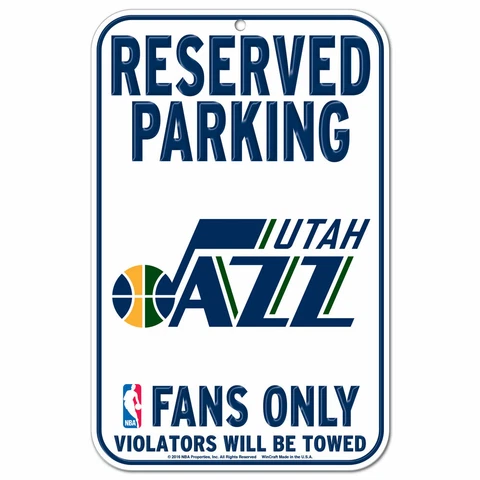 UTAH JAZZ FANS ONLY 11"X17" PLASTIC SIGN DURABLE POSTER NBA LICENSED Cover