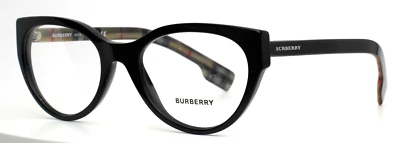 BURBERRY BE2289 3773 Black Womens Semi Cat Eye Eyeglasses 53-20-140 B:41 - Image 1 of 4