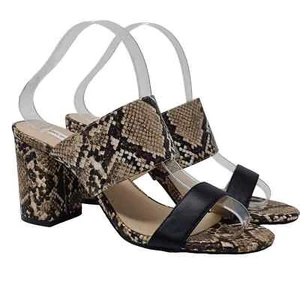 SAKS FIVE AVENUE Elisha Snake sandalo nero in pelle 75225-J-7 donna 9 - Foto 1 di 12